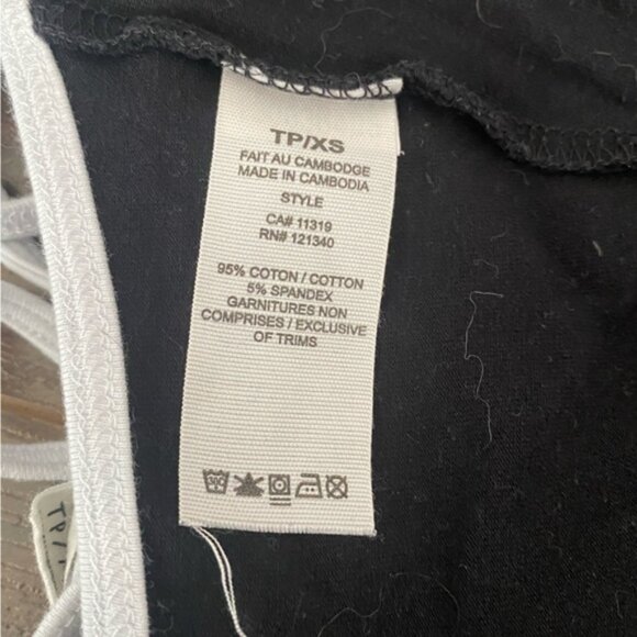 Garage Black Cropped Tank White Accents XS - Picture 8 of 9